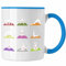 Trendation - Hasen Yoga Tasse Lustig Geschenk Häschen Yoga-Posen Sport Geschenkidee Sport (Blau)