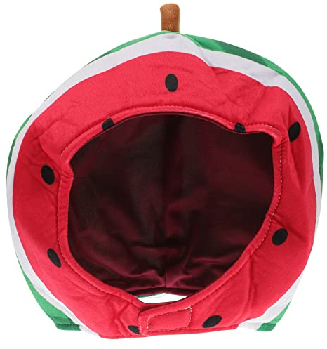SEWACC Plüsch Wassermelone Hut Neuheit Weihnachten Plüsch Hut Wassermelone Mütze Kopfbedeckung Weihnachten Kostüm Obst Party Cosplay Zubehör