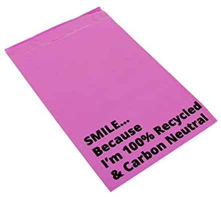 PACKnSELL Versandtaschen, Polyethylen, Plastik, Versandtaschen, groß, zum Verpacken von Versandtaschen, Versandtaschen, 127 x 45 cm, Rosa