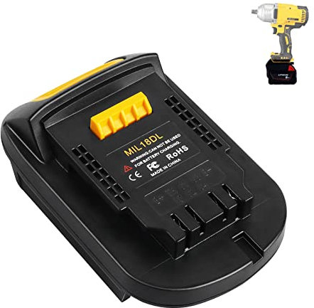 ZLWAWAOL MIL18DL Batterie-Adapter-Konverter für Milwaukee auf Dewalt Batterie, für Milwaukee ML18 18 V Lithiumbatterien, umwandeln in Dewalt 20 V Lithium-Batterien, für Dewalt 20 V kabellose Werkzeuge