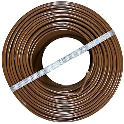 Cable eléctrico de 4 mm, FS17, 450/750 V, unipolar, 1 x 4 mm, fabricado en Italia (marrón)