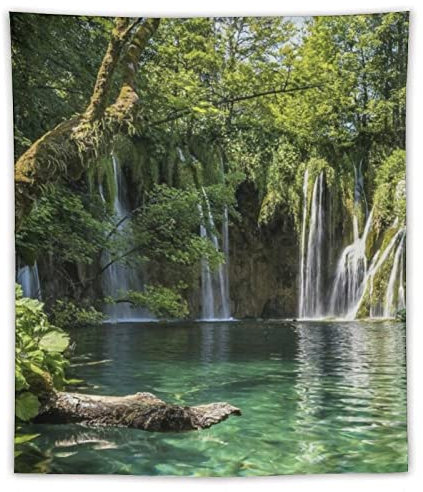 208 Wandtuch Langlebig Wandteppich Portabel Bettwäsche Für Apartment Party Picknick Kroatien Nationalpark Flussseen Wasserfälle Höhlen 100x150cm