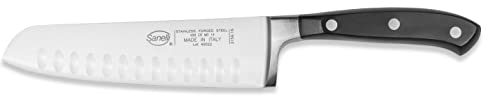 Sanelli Coltello Giapponese Olivato Santoku Ergoforge, Lunghezza Lama 16 cm