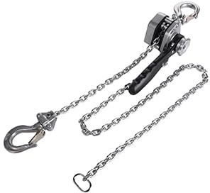 Mini Chain Lever Hoist Come Along - Small and Lightweight 1/2 Ton 1100lbs Capacity 10ft Lift Chain Hoist