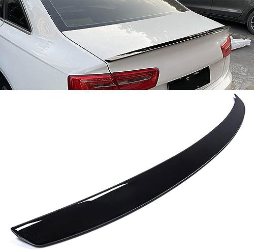 TENREV Auto Heckspoiler für Au-di A6 4G C7 Limousine S Line 2011 2012 2013 2014 2015 2016 2017 2018, ABS Kofferraum Flügel Lippe Spoiler Heckflügel Kofferraumspoiler Dekoration Bodykits Zubehör