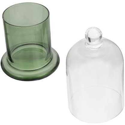 PRETYZOOM 1 Satz Glasglocke Kerzenabdeckung aus Glas Kegelhalter spitz zulaufende Kerzen Pflanzendekor Papierbecher Wachsbecher Kerzenbehälter konisch Leuchter Glaswachs schmücken Pappbecher