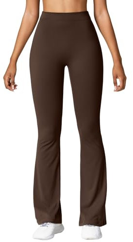 Fulidngzg Leggings Für Damen Booty Scrunch Skims Dupe Wide Leg Trousers Schlaghose Lang Trainings Sport Leggings Sporthose Schwarz High Waist Shapewear Sportleggins Compression Bootcut Yoga Pants