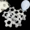 Clip per Palloncini WISIRENT, 100 Pezzi Clip per Porta Palloncini di Plastica Clip Palloncini a Forma di Fiori, Anello Clip Palloncinoper Feste di Matrimonio di Compleanno