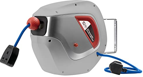 SIP Retractable Electric Extension Cable Reel 15m Ceiling or Wall Mounted Electrical Extension Reel