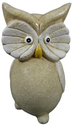 Generisch Design Eule aus Keramik 19 x 10 x 10 cm Waldkauz Uhu Vogel Figur Deko GTT J272