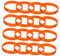 HONMEET 20St Party-Armband Armbänder Sportmannschaft Basketball- schmücken Handgelenkband Basketball-Armband Silikonarmband Partyarmband aus Silikon Kieselgel Orange