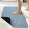 Bosap Tappetino da bagno in gomma ultra sottile, per asciugatura rapida, lavabile, si adatta sotto la porta, super assorbente, per doccia e lavandino (colore: blu, 61 x 91 cm)