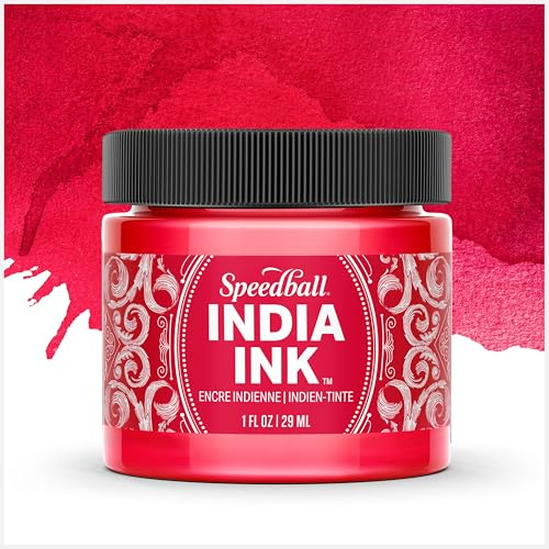 Speedball India Ink, Ruby, 1-Ounce