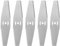 CWPFVQA 5 Cuchillas para Cortacésped, Cuchillas para Desbrozadora, Cuchillas De Repuesto para Cortacésped Inalámbrico, Cuchillas De Repuesto para Cortacésped Eléctrico, Suministros De Jardín