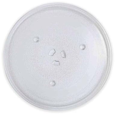 DL SERVICE Piatto Microonde Girevole in Vetro Ø 27 cm, compatibile con Panasonic, Gorenje, Sharp, Whirlpool, Indesit, con 3 fissaggi al centro e 3 piedini per la base