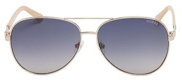 Guess GU00173 Piloten-Sonnenbrille für Damen, Rotgold, glänzend, 60 mm