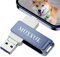 3 en 1 Pendrive Phone 128GB, MUXXUE Pendrive para Phone, USB Phone Memoria Compatible con i 0 S, Android, PC,Tableta,Copia de Fotos/vídeos en un Clic