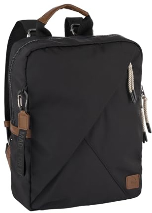 camel active Damen Aurum Rucksack aus recyceltem Nylon Schwarz, Womenswear-M