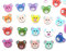 Apfelblüte | Knöpfe 15x18 mm Bär Teddybär bunt Holz 10 Stück 2 Loch Holzknöpfe Holz Dekoknöpfe Knopf Kinderknöpfe Kinder Babyknöpfe Baby lackiert 15 mm Teddy pink gelb braun weiß