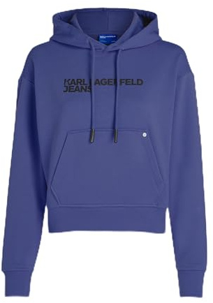 Karl Lagerfeld Jeans Femme Regular Logo Hoodie Skipper Blue S