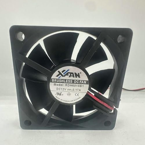60mm Computer case fan Ultra-quiet fan RDH6015B1 DC12V 0.17A 6015 2-wire Double ball bearing fan for cooling refrigerator