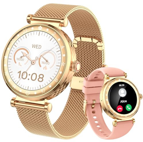 Smart Watch 1.19 AMOLED Ultra-Clear Display, Smart watches for Women with 110+ Sports Modes/Heart Rate/Sleep Monitor, Smartwatch IP68 Waterproof for iPhone/Samsung/Android