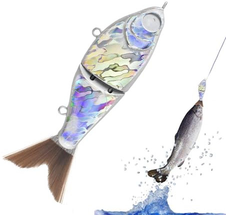 Leere Angelköder – personalisierter harter Gleitköder mit weichem Schwanz, Diys Köder-Karosserie | Stahlball-Design 2 Segmente künstliche Angelköder für Salzwasser