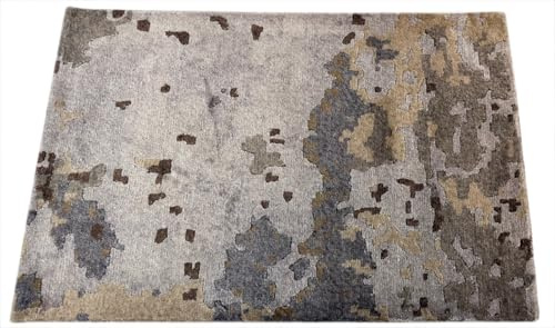 WAWA TEPPICH Tapis brillant, fait à la main, 60 x 90 cm, multicolore, soie de bambou, R115