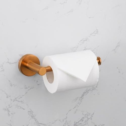 Accessoires de Salle de Bain en Or Rose brossé, Porte-Papier Toilette, Porte-Serviettes, Porte-Brosse à Dents, Acier Inoxydable (Porte-Papier)