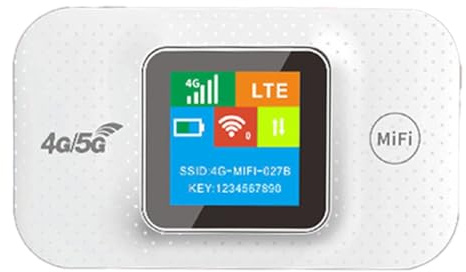 Yoeruers 4G/5G Mobile Hotspot WIFI Router 4G LTE Router Repeater Pocket Modem with Sim Card Slot Wide Coverage Asian Version