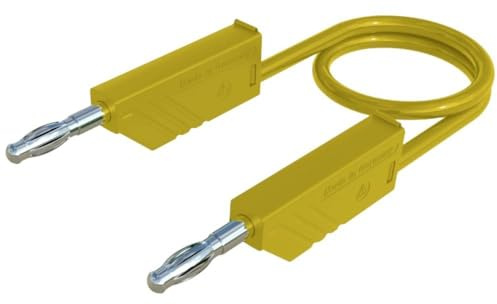SKS Hirschmann CO MLN SIL 150/1 Messkabel [Bananenstecker 4 mm - Bananenstecker 4 mm] 1,50 m Gelb, 1 Stück