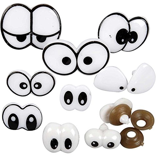 Funny Eyes, Größe 2–3 cm, mit Verschluss, in 9 Farben