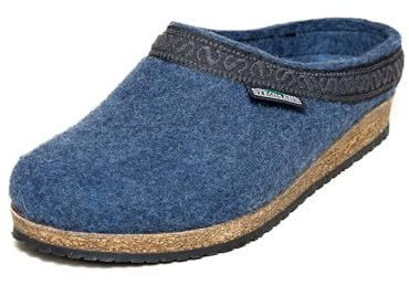 Stegmann 108 Filz-Clogs für Damen & Herren - Pantoffel mit Kork Sohle - Made in Tirol Ocean, 44