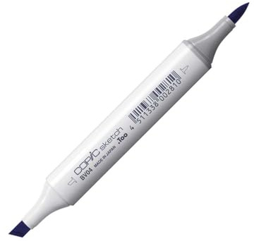 Copic Sketch Coloured Marker Pen - (BV-04) Blue Berry, For Art & Crafts, Colouring, Graphics, Highlighter, Design, Anime, Professional & Beginners, Art Supplies & Colouring Books