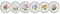 Portmeirion Home & Gifts 520172 - Set di piatti per insalata da giardino botanico esotico con 6 Moti assortiti