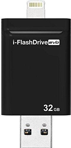 PhotoFast i-FlashDrive Evo da 32 GB, Connettore Lightning Certificato MFI Apple, Porta USB 3.0, Nero