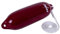 AWN Bootsfender, Langefender mit Leine, mit 1,5 m Fenderleine, hochwertiges Messingventil, robuster Schutz, Fender für Boote, Ø 20x63 cm, Bordeaux-rot