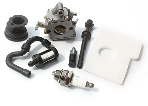 HURI Vergaser und Luftfilter Benzinschlauch für Stihl 017, 018, MS 170, MS 180 Motorsäge mit Benzin/Öl Schlauch Filter Zündkerze Ansaugstutzen Ersetzt Zama C1Q-S57A / 1130 120 0603
