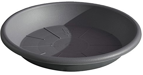 Euro3Plast 1481.62 Untersetzer Medea Durchmesser 32 cm, anthrazit | Euro3Plast, Wasserauffang, UV-beständig, wetterfest, Blumentopf, Terrasse, Balkon, langlebiger Kunststoff, modern