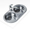 Teka DR-80 2C - Fregadero Circular Encastrado, 2 Cubetas, para Mueble de 80cm, Cubeta de Acero Inoxidable, Fácil Instalación, Diseño Moderno, Color Acero Inoxidable