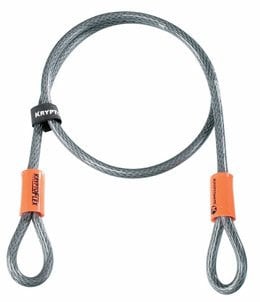 Kryptonite Cable Lock KryptoFlex Looped Cables, Black, grey, 120 cm. Ø 10 mm