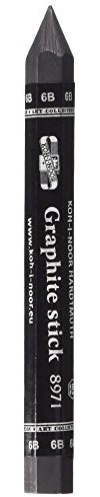 KOH-I-NOOR Progresso 6B Jumbo Woodless Graphite Pencil - Pack of 12