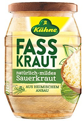 Kühne Fasskraut natürlich-mildes Sauerkraut, 6er Pack (6 x 425 ml)