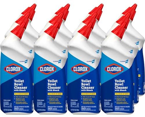 CloroxPro Toilet Bowl Cleaner with Bleach, Fresh Scent, 24 fl. oz., 12 Pack