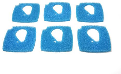 LTWHOME Blauer Rauher Filterschwamm Passend für Eheim Professional 3e 2076/2078/450/700/600T(6 Stück)