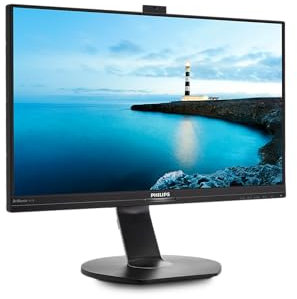Philips 241B7QPJKEB Webcam Monitor 24 LED IPS, Full HD, Microfono Integrato, Regolabile in Altezza, Girevole, Pivot, Inclinabile, USB 3.0, Casse Audio Integrate, Display Port, HDMI, VGA, Vesa, Nero