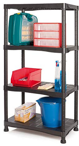 Tayg Regal-Set, Kunststoff, 744, 700 x 400 x 1366 mm, Schwarz