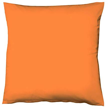 fleuresse 9200 Colours Interlock Jersey Kissenbezug aus 100% Baumwolle, Oekotex Standard 100, 80 x 80 cm, orange