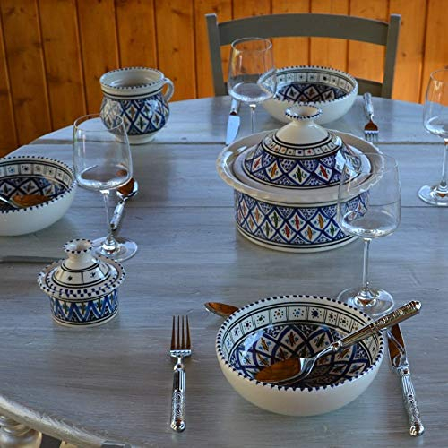 YODECO Juego de Sopa para 8 Personas, Cerámica, Multicolor, 50 x 50 x 30 cm