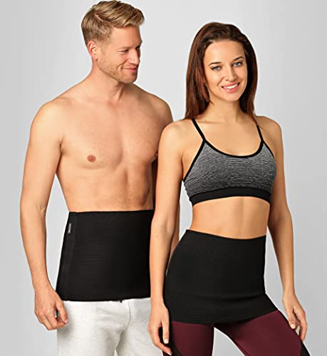 BeFit24 Pancera Riscaldante in Lana Merino per Uomo e Donna - Fascia Lombare Termica, Nero